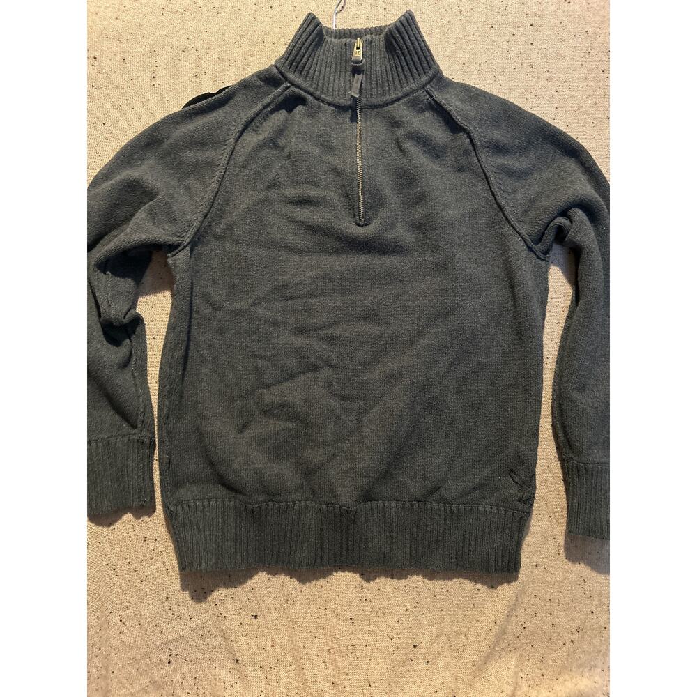 American Eagle Men’s XL Gray Cotton Quarter Zip Sweater Preppy Academia